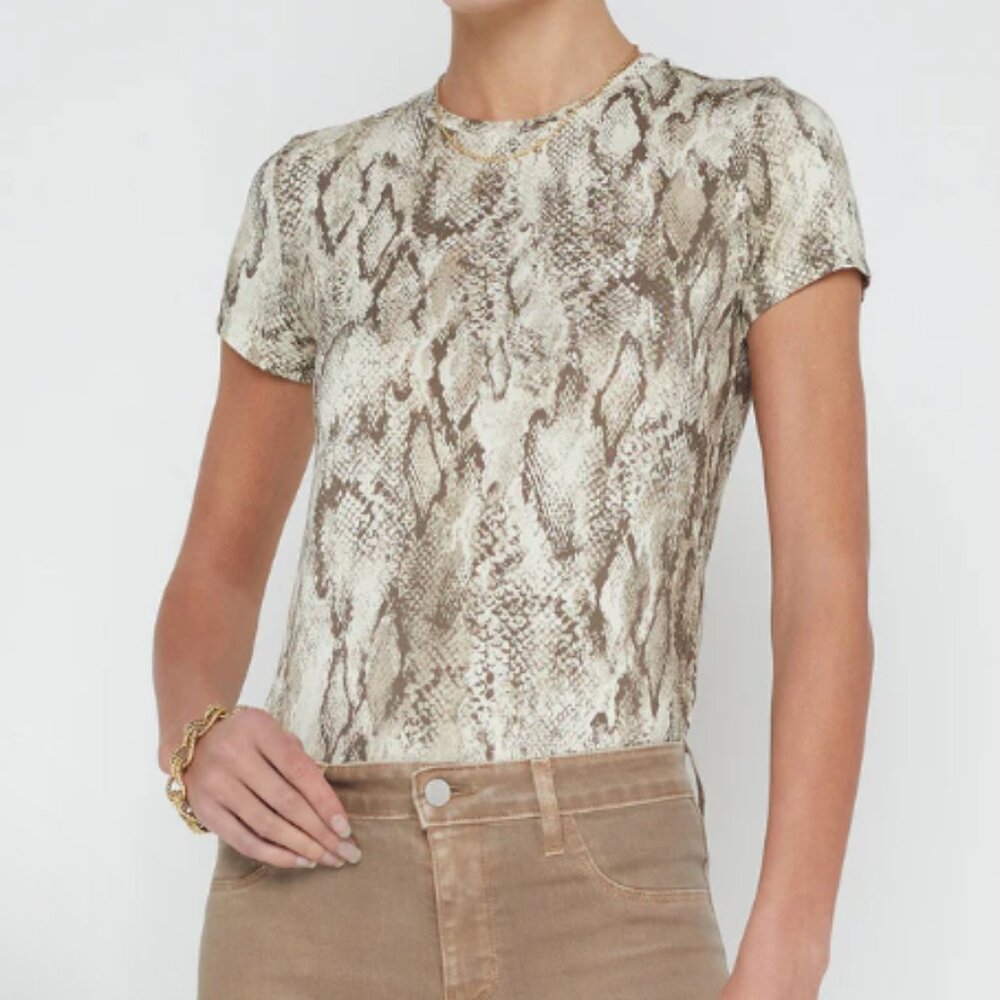 L'AGENCE  Ressi Short-Sleeve Snake Tee S